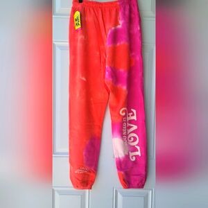 Zumba Tie-Dye Joggers - Red and Pink